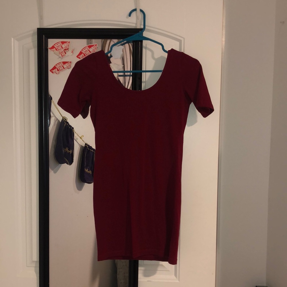 Tight mini red dress short